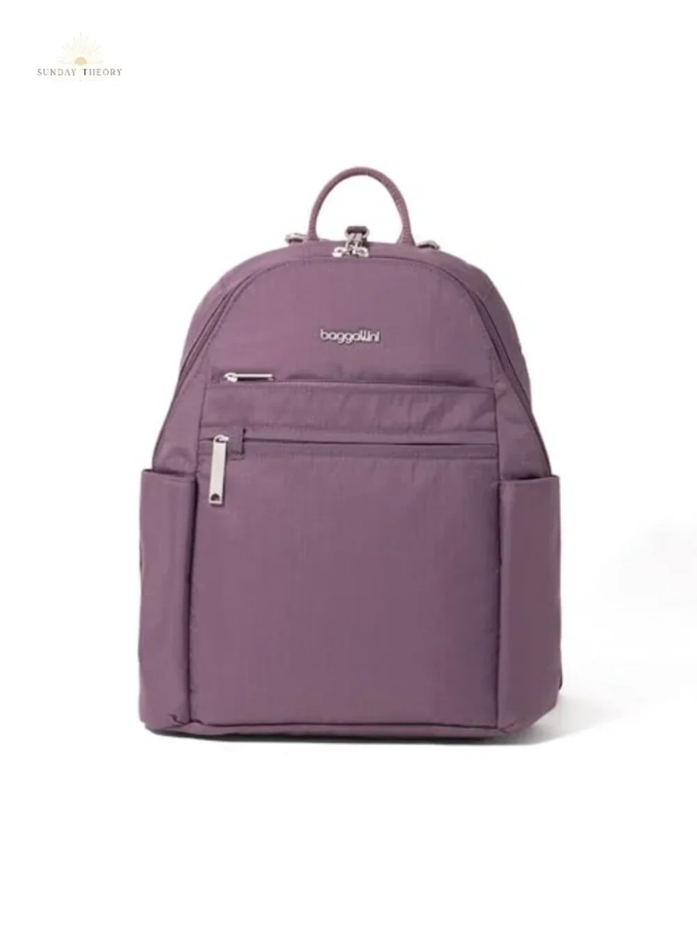 Anti-Theft Water-Resistant Nylon Backpack with RFID Blocking and Locking Zippers